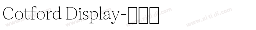 Cotford Display字体转换